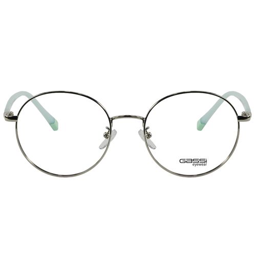 Óculos de Grau Gassi Teens - Prata/Verde